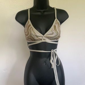 Swirled V cut crop top/ bralette